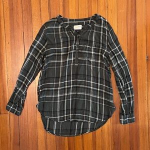 Flannel Tunic Style Top